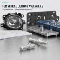Nouveau goupille d'alignement réglable en acier au carbone zingué, formage à froid, M4 M5 M6 M8, pour assemblage d'éclairage de véhicule, OEM personnalisé