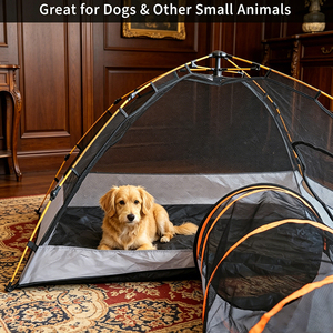 Foldable Pet <b>Playpen</b> with Tunnel Enclosure Tent for Cats Dogs <b>Rabbits</b> Indoor Outdoor Exercise Tent Breathable Pet <b>Playpen</b> Tunnel - Product Image 4