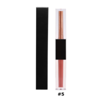 Haute qualité végétalien Double-fin liquide minéral brillant à lèvres fard à paupières Logo personnalisé étanche longue durée mode maquillage rouge à lèvres