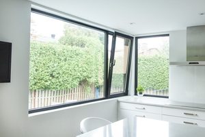 Jendela miring & putar kustom, miring aluminium panel tiga & putar jendela dengan jaring nyamuk untuk rumah - Product Image 4