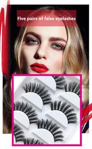 Nouveau produit et cils imperméables, 5 paires de faux cils bon marché pour le maquillage - Product Image 2
