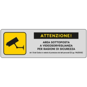 ÉTIQUETTE 'ZONE DE SURVEILLANCE VIDÉO' 15x5 cm - Product Image 1