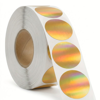 Billets à gratter ronds en plastique doré de 25 mm, autocollants promotionnels en gros