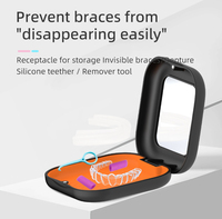 Toocare DSB08 Étui multifonctionnel pour aligneurs dentaires et prothèses dentaires avec miroir en plastique pour l'hygiène et le nettoyage buccal