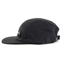 Casquette de course tout-terrain noire de qualité supérieure, entièrement personnalisable, en nylon imperméable, 5 panneaux, pour le camping