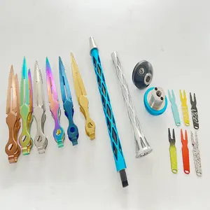 Customize Copper Stamping Bending Shisha Charcoal Briquette Tongs BBQ Barbecue Accessories Multi-purpose Tongs Pliers BBQ Tools