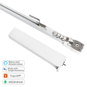 high quality super quiet Automatic 4m Rail Track and tuya smart life Zigbee Wifi Curtain Motor for home automation