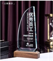 Trophée en cristal poli gravé sur mesure, écologique, pour anniversaire d'entreprise, souvenir, fabricant expert en trophées haut de gamme