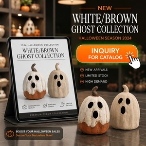 Lanterne Citrouille en Papier Mâché Écologique Décoration d'Halloween Lampe Citrouille en Pulpe Biodégradable Fournitures pour Fêtes à Domicile - Product Image 6