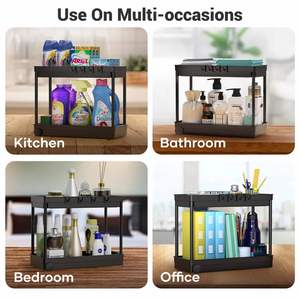 Under Sink Organizer <b>Kitchen</b> Bathroom Cabinet Organizer and <b>Storage</b> Shelf - Product Image 2