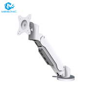 Support de moniteur réglable en alliage d'aluminium Meisonic T9-GA02-Z, support mural, support de bureau, ressort à gaz, support PC industriel, charge maximale 20 kg