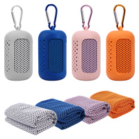 Serviettes rafraîchissantes à séchage rapide avec logo personnalisé, 90x30cm, pliables, mini, en tissu compressé, pour la course et le yoga, sensation de fraîcheur glacée, avec étui en silicone
