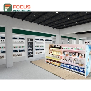 Custom Wig Display Cabinet Wood Glass Multi Layer Shelf Drawer Hair Store Display Cabinet Fixture - Product Image 5