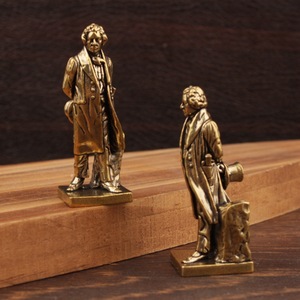 Figura de Beethoven en Latón, Artesanía Metálica 3D, Decoración para el Hogar y la Oficina - Product Image 1