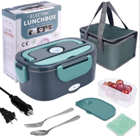 Individuelles Logo 220V/110V Outdoor Tragbare Auslaufsichere Erhitzbare Spülmaschinenfeste Große Kapazität Plastik Bento Lunchbox