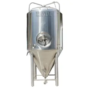 2BBL 3BBL 5BBL 6BBL 12BBL réservoir de Fermentation de bière conique en acier inoxydable, réservoir de Fermentation gainé Brite équipement de brasserie