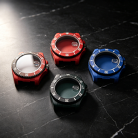 Boîtier de plongée personnalisable en fibre de carbone avec verre saphir pour mouvement NH35/NH36, montre 40 mm disponible en 6 couleurs