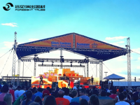 Música al aire libre techo de aluminio mostrar Sistema de celosía usados gradas para venta