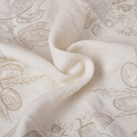 Nappe et serviettes en lin pur brodées de fleurs, haute qualité, prix d'usine, pour table à manger et mariage