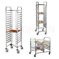 Chariot de cuisson personnalisé en acier inoxydable 201/304 avec plaques de cuisson, étagère de four commerciale pour boulangerie, hôtel, cuisine