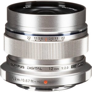 OM SYSTEM M.Zuiko <b>Digital</b> ED 12mm F2.0 Silver for Micro Four Thirds <b>Camera</b> Full Frame Compatible Compact Wide Angle Lens Starry - Product Image 1