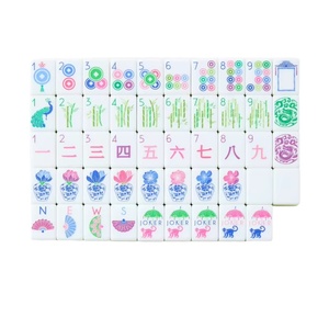 Jeu de Mahjong Américain Portable de Luxe Moderne Personnalisé de Haute Qualité et Durable, Tuiles de Mahjong en Acrylique Fabriquées à la Main pour 4 Joueurs - Product Image 1