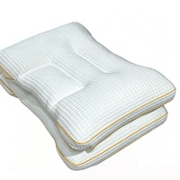 Oreiller cervical ergonomique antibactérien, respirant, hypoallergénique, avec housse en coton, design léger, style minimaliste, pour un soutien du sommeil optimal