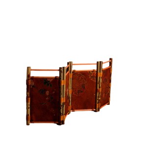 Meilu Bamboo Folding Screen 3 Panels Traditional Chinese Tea Room Divider Woven Decorative Partition Table Ornament - Product Image 5