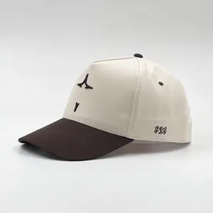 Nuovi cappelli da viaggio in bianco a 5 pannelli per camionisti con struttura frontale rigida da uomo e donna cappellini da Baseball