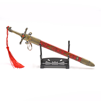 Nouveauté 23cm télévision Style Oathkeeper modèle en alliage de zinc métal Pop-up fourreau Anime épée porte-clés