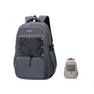 Sac à dos pour ordinateur portable HAROOSTY unisexe en nylon, grande capacité, résistant à l'eau, fermeture à glissière, style minimaliste, bretelles - Product Image 4