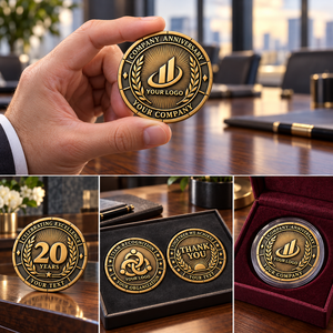 Pièces commémoratives personnalisées pour anniversaires d'entreprise et reconnaissance d'équipe, pour cadeaux d'affaires en gros, OEM ODM - Product Image 2