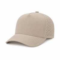 Casquettes de baseball personnalisées avec logo découpé au laser, casquette de sport à séchage rapide et respirante, casquette de course à cinq panneaux avec visière incurvée, vente en gros