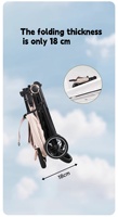 Poussette légère Littlebay pour bébé, pliage à une main, inclinaison infinie, capote XXL, poussette compacte de voyage