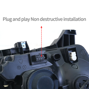 Aftermarket geely emgrand ec7 2009 2013 Led Đèn Pha ABS + PP nhà ở Plug & Play e-mark sẵn sàng 6000K Nhiệt độ màu - Product Image 4