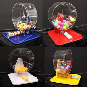 Nouveau jeu de <span class=keywords><strong>bingo</strong></span> manuel en acrylique transparent avec 40 boules multicolores, machine à <span class=keywords><strong>bingo</strong></span> - Product Image 6