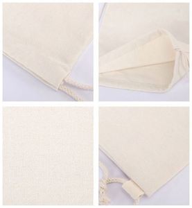Durable Cotton <b>Drawstring</b> Tote Travel Storge Bag Blank Plain Canvas String <b>Backpack</b> With Custom Logo - Product Image 3