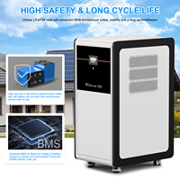 Invertisseur solaire hybride triphasé tout-en-un 10kW 12kW, batterie Lifepo4 51.2V 600Ah 30kWh, batterie de stockage d'énergie mobile au sol