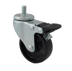 Strong Soft Rubber Surface Cart Wheels Includes <b>Mounting</b> Bolts 360 Degree Swivel And Precision Ball Bearing For Storage Shelves! - Product Image 1