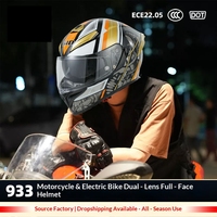 Casque de moto 933 adapté aux motos électriques, casque de sécurité avec certification 3C pour hommes et femmes