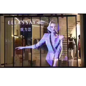 Trong nhà P3.9-7.8 trong suốt Màn hình hiển thị LED Độ phân giải cao <span class=keywords><strong>video</strong></span> tường <span class=keywords><strong>v</strong></span>à quảng cáo Màn hình LED cho trung tâm mua sắm Showcase - Product Image 4