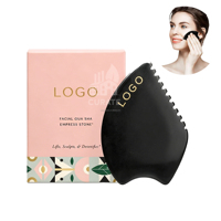 Outil Gua Sha en pierre Bian avec logo personnalisé, pierre de massage facial pour le lifting, le tonification et le modelage, produits orthopédiques