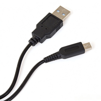 Kabel Pengisi Daya USB untuk 3DS Baru 3DS Baru 3DS LL NDSi Kabel Pengisi Daya Konsol Game Genggam Hitam Catu Daya USB Portabel