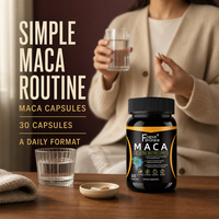 Capsules de gestion énergétique à base de racine de Maca pour adultes, végétaliennes, sans gluten, à marque privée, supplément alimentaire naturel à base de plantes, OEM ODM personnalisé