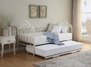 سرير نهاري أزياء بسيطة مزدوجة الملك الحديد الملكة حجم مع تروس - Product Image 2