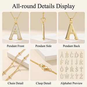 Ciondolo Lettera dell'Alfabeto in Argento S925 con Moissanite <span class=keywords><strong>D</strong></span> VVS1, Stile Hip-hop, Versatile, Disponibile - Product Image 2