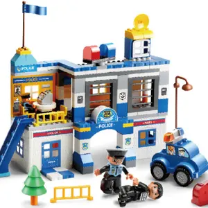 New best-selling police headquarters building block series model children's puzzle toys