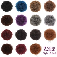 Accessoires de perruques transfrontaliers Europe-Amérique : Chignon queue de cheval, Cheveux bouclés crépus africains volumineux à cordon de serrage, Grand chignon africain