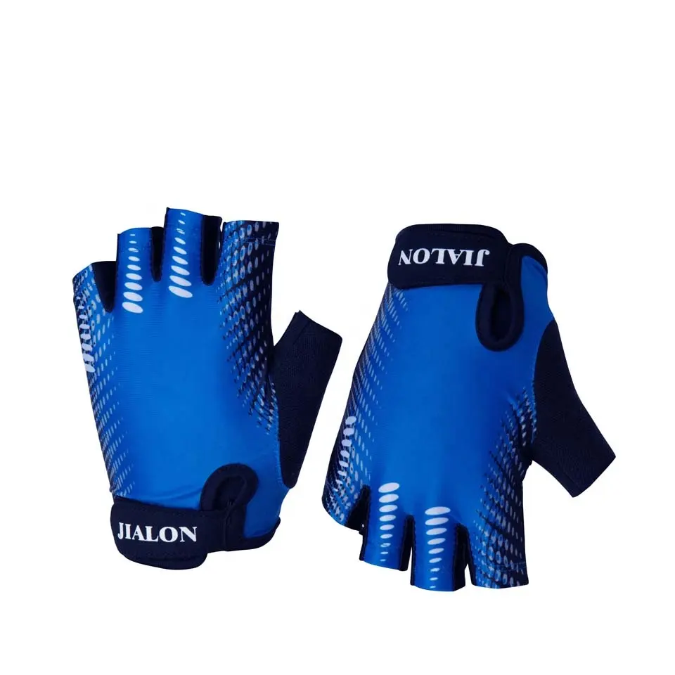 Traspirante Gel Pad Mezza Finger Gloves Bicicletta Della Bici A Mano Senza Dita Guanti Da Ciclismo con Shock-assorbente