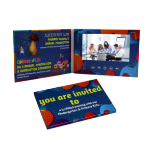 Cartes d'invitation professionnelles avec écran LCD IPS <span class=keywords><strong>7</strong></span> pouces, fonction de lecture vidéo et d'images, pour messages préenregistrés, publicité et musique sur papier - Product Image 2